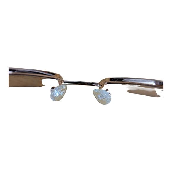 VonZipper Pearl Sunglasses Octagon Pink Silver Lens Gold Metal Womens